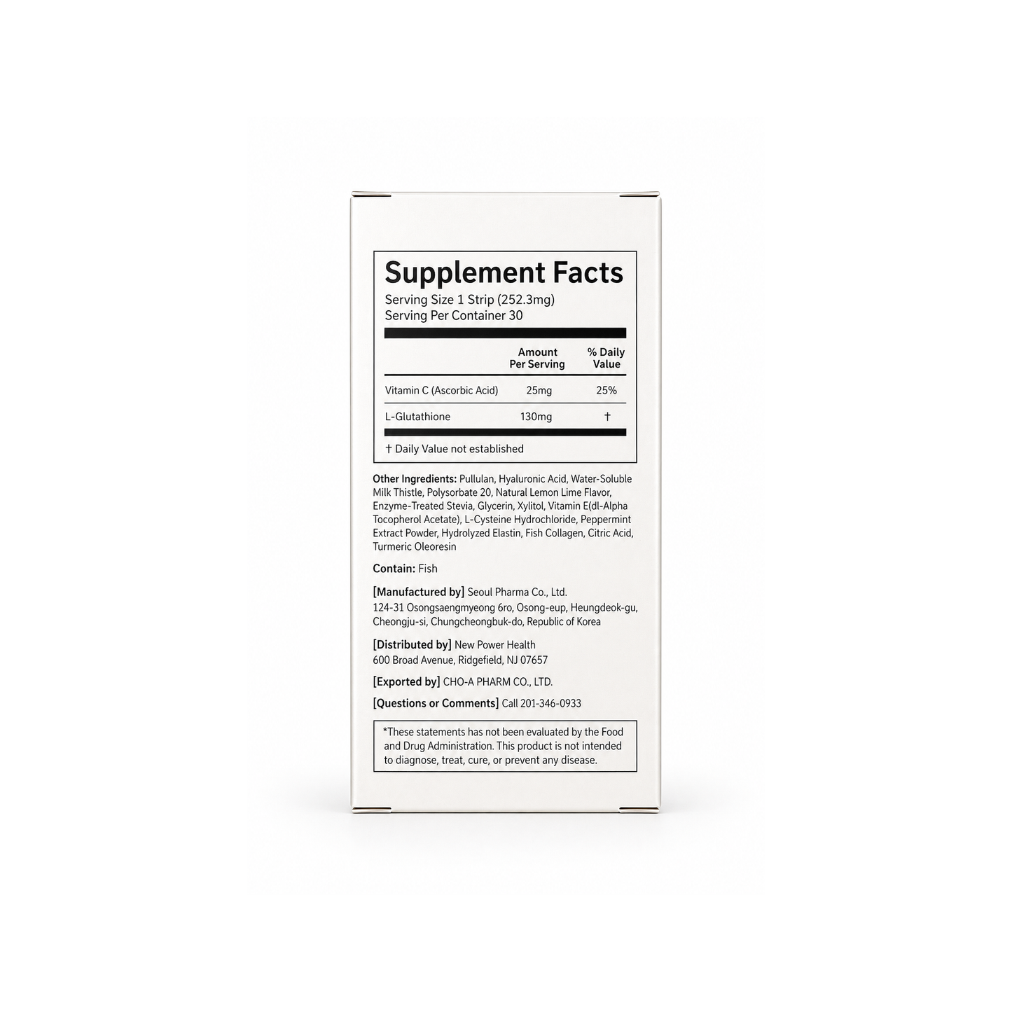 Cho-A Glutathione Liposome Film Strips (30 Strips)