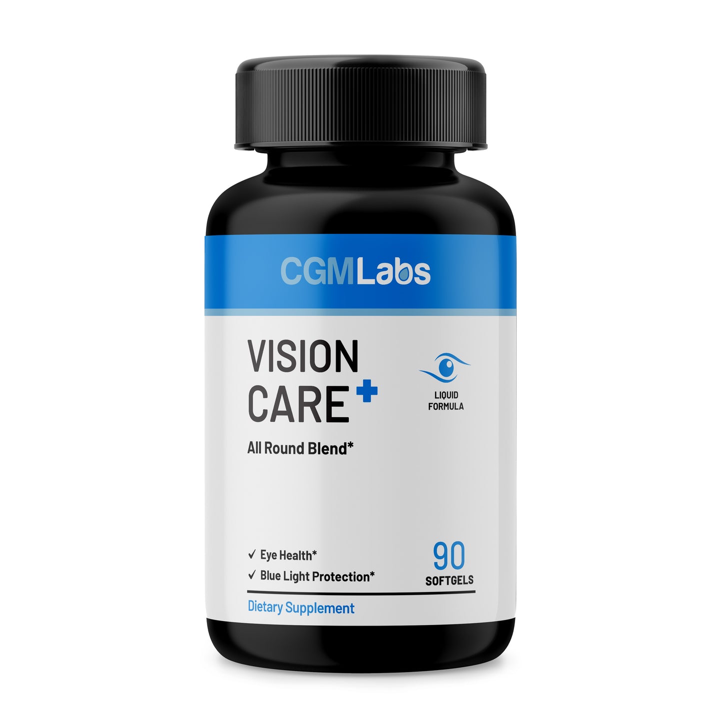NEW! - Vision Care Plus - Complete Dietary Supplement for Your Vision- Lutein 20mg, Zeaxanthin, Vitamin A, Bilberry Extract - 90 Softgels by CGM Labs