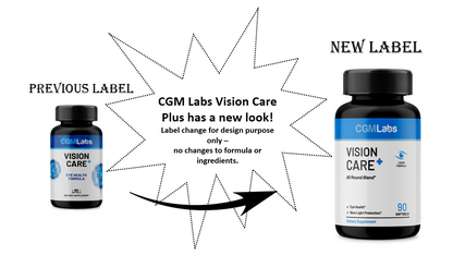 NEW! - Vision Care Plus - Complete Dietary Supplement for Your Vision- Lutein 20mg, Zeaxanthin, Vitamin A, Bilberry Extract - 90 Softgels by CGM Labs