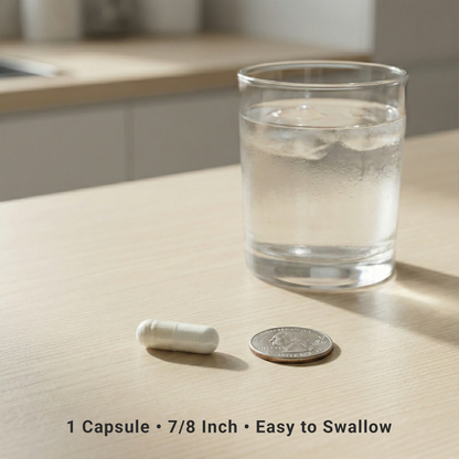 Small Niacinamide Vitamin B3 Capsule Dimensions – 7/8 Inch Length