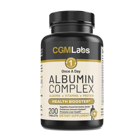 CGM Labs - Once A Day Albumin Complex - 200 Chewable Tablets