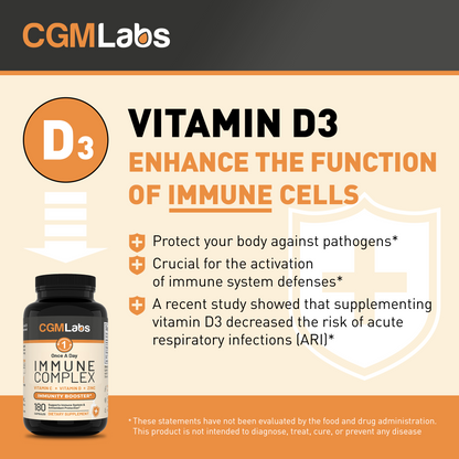 CGM Labs - Once A Day Immune Complex - 180 Capsules